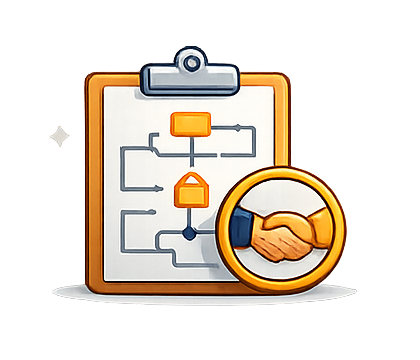 Ícone representando atendimento personalizado e planejamento técnico oferecido pela Empreiteira JS.