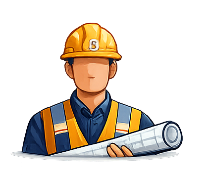 Ícone representando equipe técnica especializada da Empreiteira JS para obras civis, industriais e de infraestrutura.